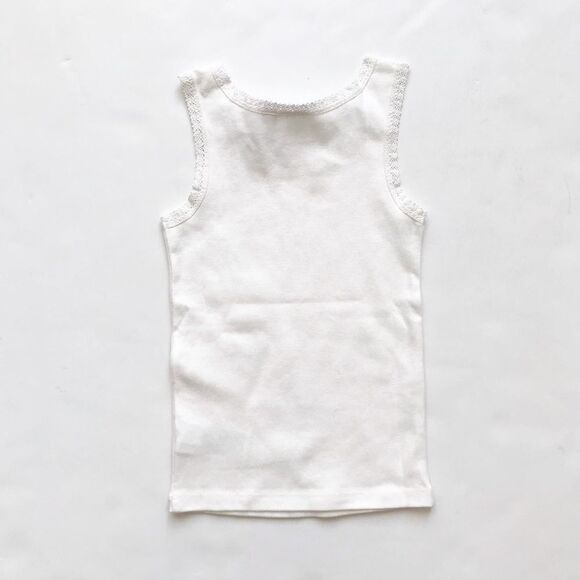 Gapkids NWT off white lace hem tank  XS(4-5T) - Picture 4 of 4